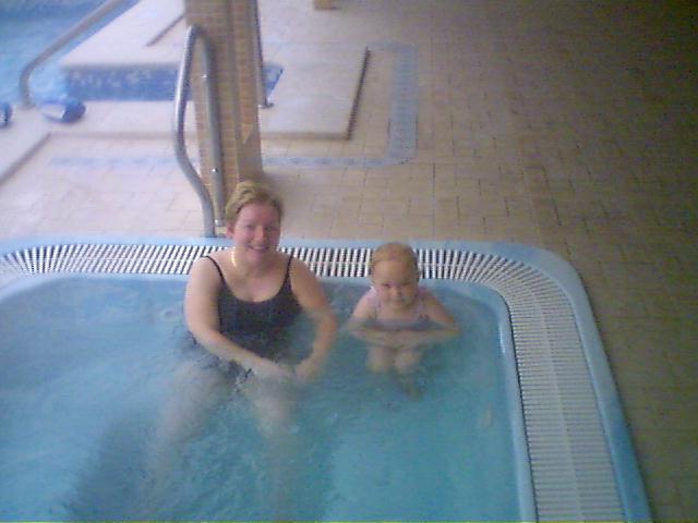 kp and sophie in the jacuzzi
